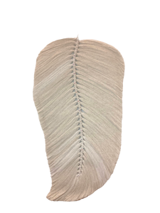 Amparo Castillo - Wall hanging of large leaf, natural white