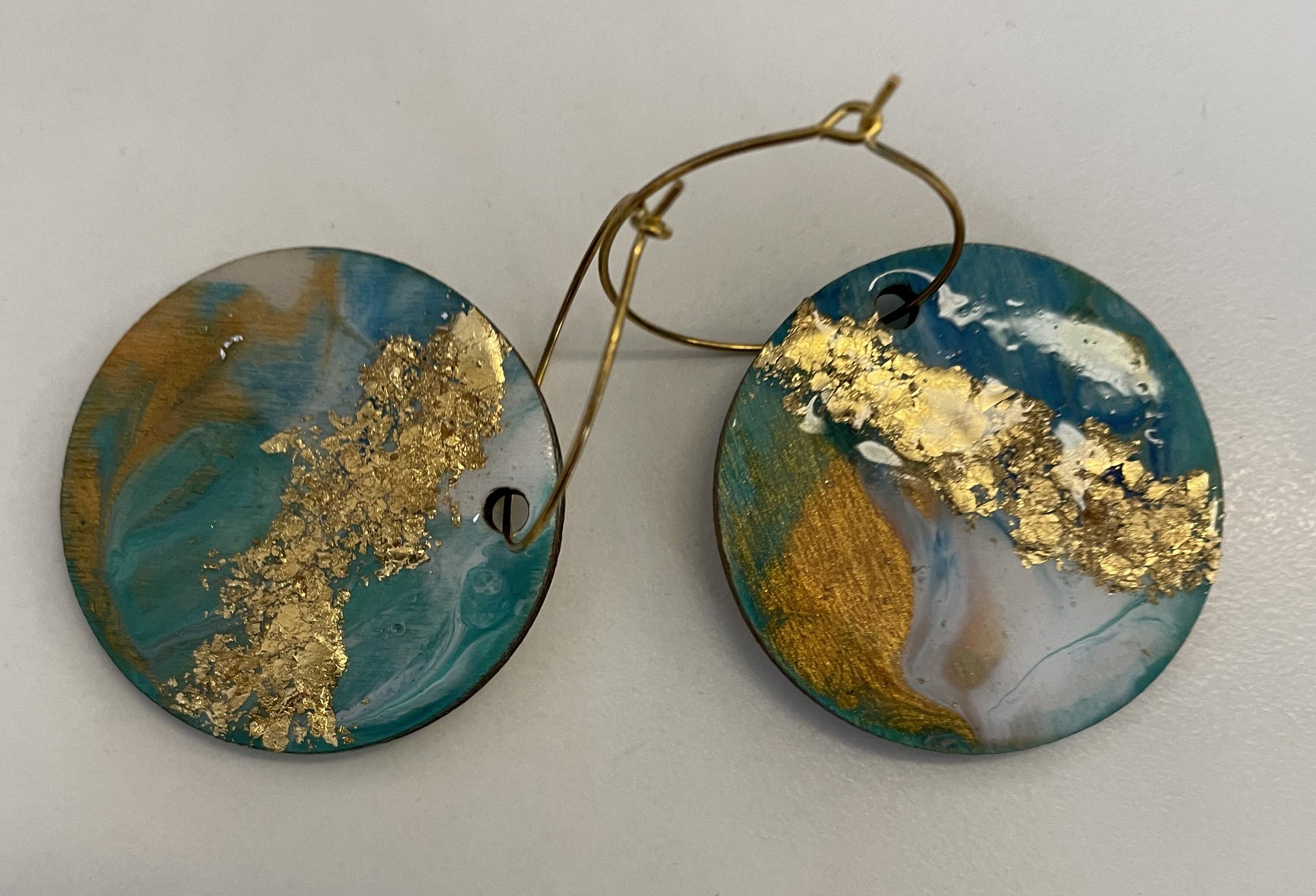 Deidre Wilkins - Earrings [Blue, Orange and Green]