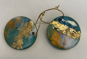 Deidre Wilkins - Earrings [Blue, Orange and Green]