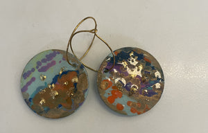 Deidre Wilkins - Earrings [Blue, Orange and Purple]