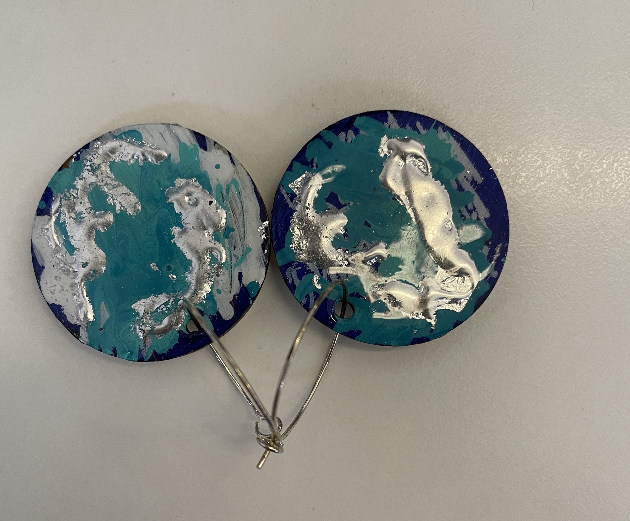 Deidre Wilkins - Earrings [Blue and Silver]