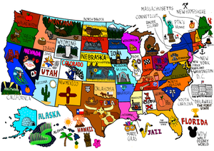 Daniel Hassen - Map of U.S.A