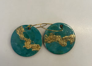 Deidre Wilkins - Earrings [Green and Gold]