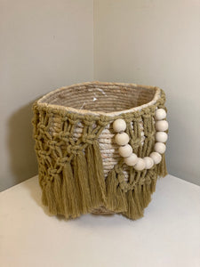 Amparo Castillo - White and green basket