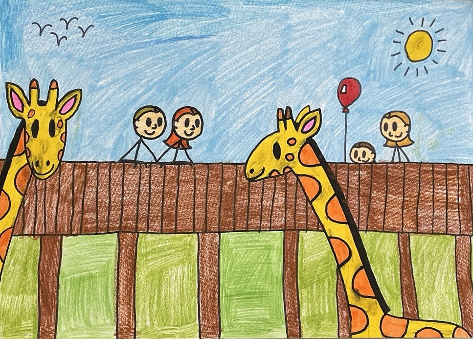 Marcus Nunn - Lucy and Marcus going to the zoo (giraffe platform)