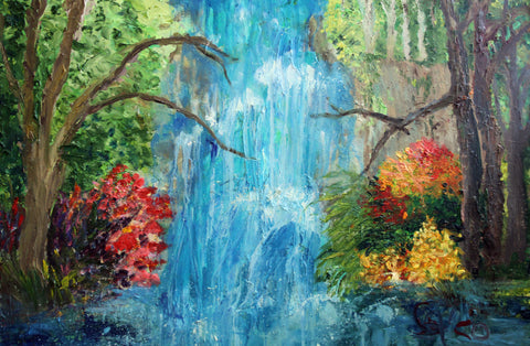 Annika Strand - Waterfall in the Mountains