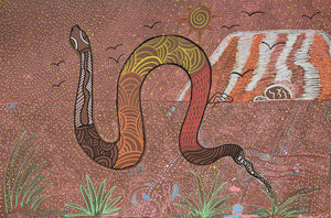 Michael O'Hagan - Rainbow Serpent Going Through the Land While Spirits of Sky and Land are Watching Him